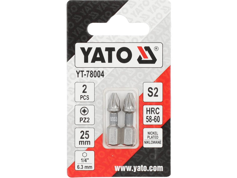 Биты | 6,3 mm (1/4") | S2 Ni | крестовые PZ2 | 2 шт.