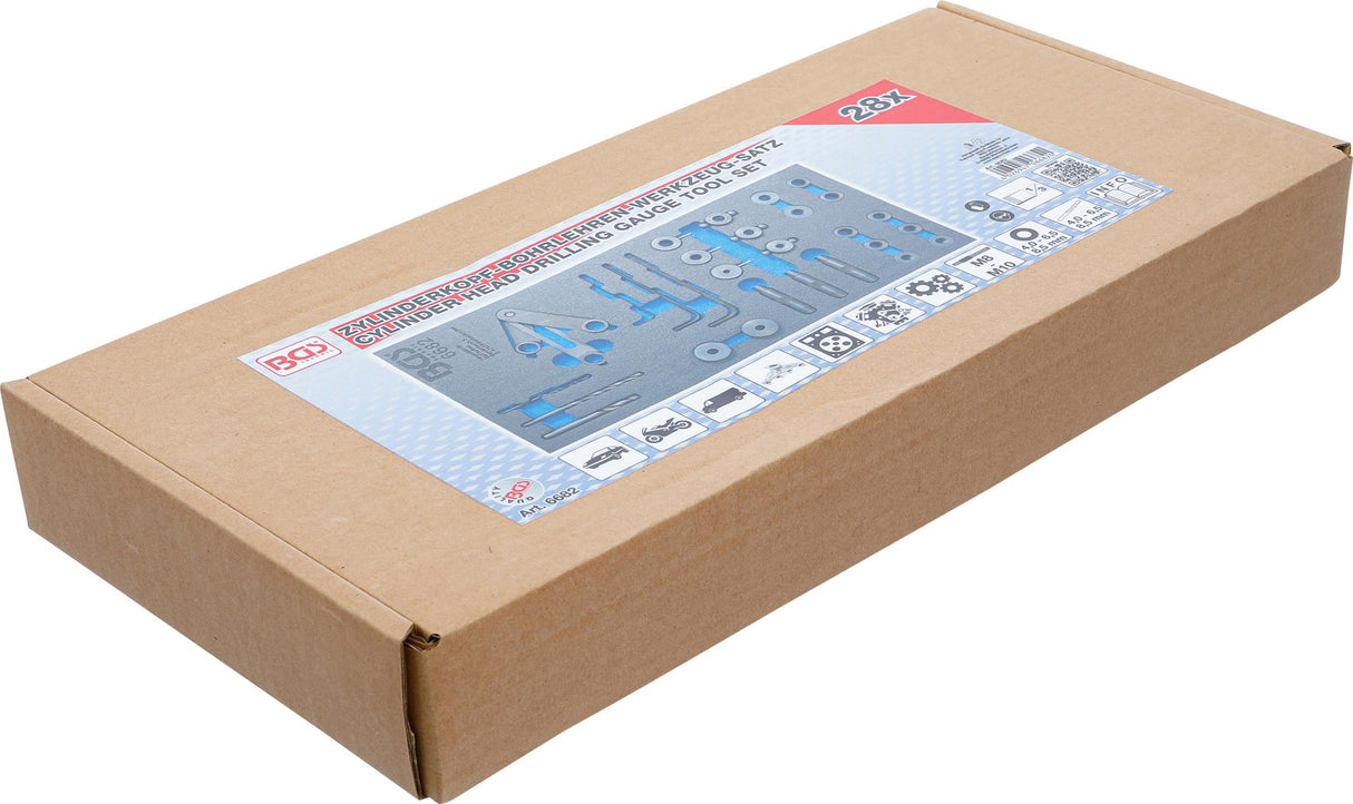 Cilindrų galvutės gręžimo / užlūžusių varžtų / matuoklių įrankių rinkinys | 28 vnt. (6682)