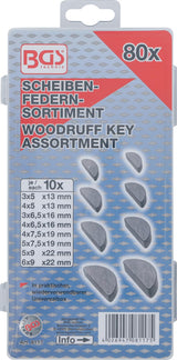 Pusmėnulių  (Woodruff key) asortimentas | 80 vnt. (8117)
