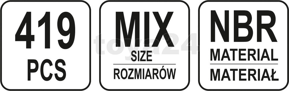 Набор манжет | 3 - 50 mm Ø | 419 шт.