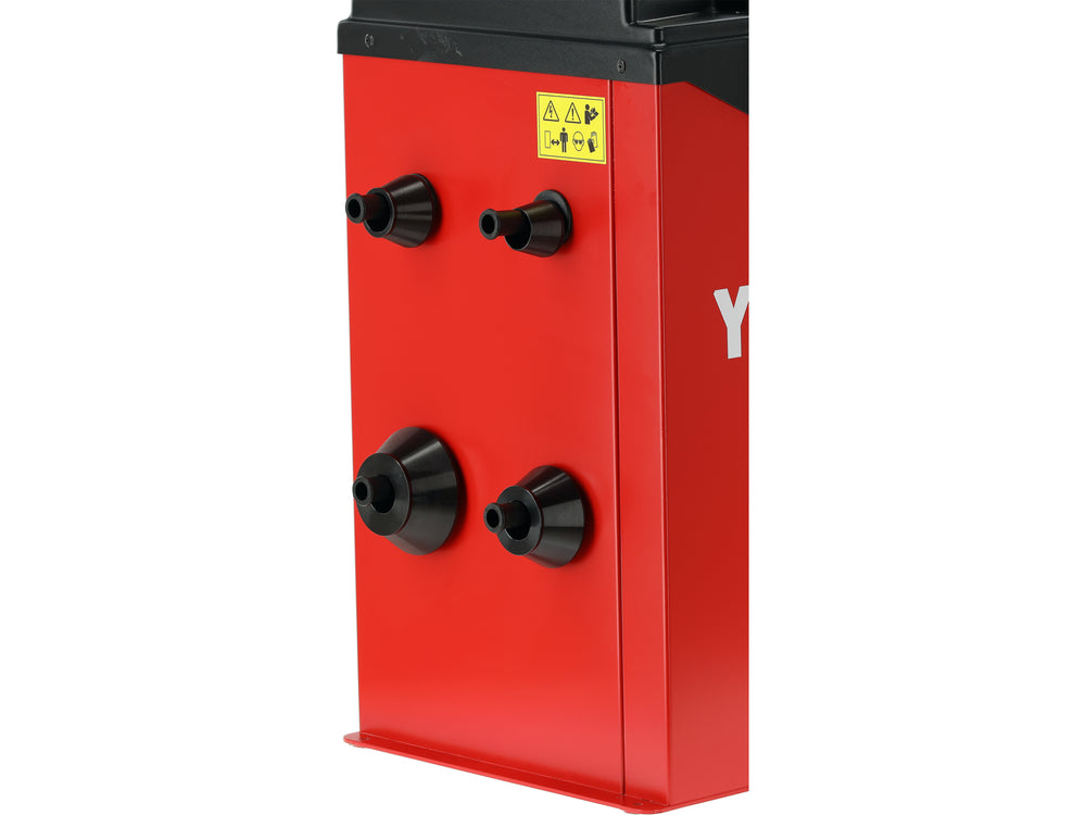 Rengaspainojen tasapainotuslaite laserilla | 250 W | 10–24" | automaattinen A/D mittaus | ±1 g tarkkuus (YT-08061)
