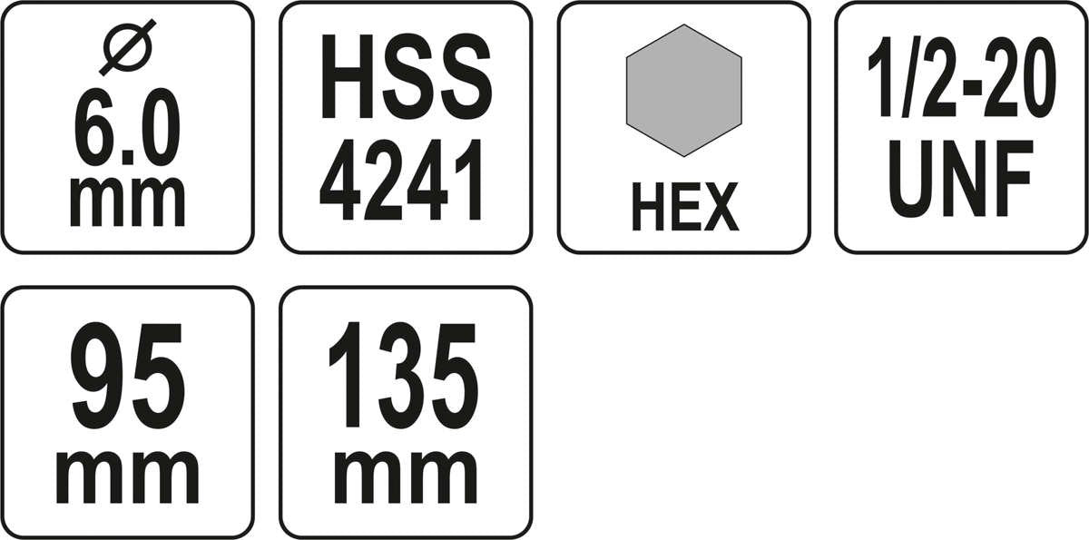 PILOT DRILL THREAD  1/2'  CHUCK HEX 10MM (YT-43992)