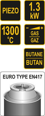 Dujinis degiklis su pjezo uždegimo sistema (73412)