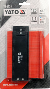 Kontūrų matuoklis/ šablonas/ trafaretas profiliams | 125 mm (YT-3735)