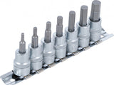 Набор бит | 10 mm (3/8") | шестигранник 1/8" - 3/8" | дюймовые размеры | 7 шт.