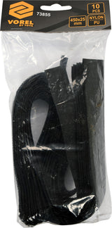 Dirželiai laidams su velcro | juodi | 450 mm / 10 vnt. (73855)