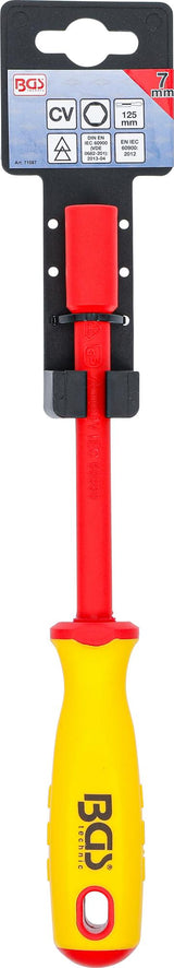 VDE atsuktuvas su galvute | Šešiakampis | 7 mm | Ašmenų ilgis 125 mm (71087)