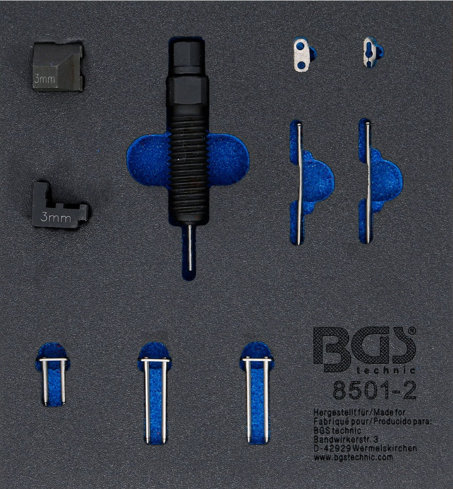 Grandinės kniedijimo rinkinio papildomas rinkinys (BGS 8501) | tinka 3 mm grandinės kaiščiams (8501-2)
