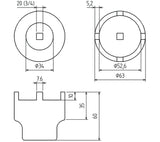 Galvutė šarnyrams | Mercedes-Benz M-Class (5420)