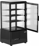Profesionali šaldoma vitrina su LED apšvietimu 79L | 0–+12 °C | juoda (YG-05052)