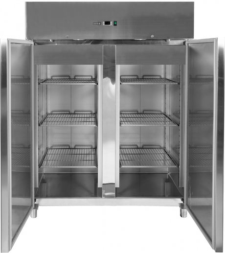 Pramoninis šaldytuvas nerūdijančio plieno | 1200L | 400W | 2 durys | 1340*810*2010 (YG-05220)
