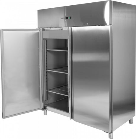 Pramoninis šaldytuvas nerūdijančio plieno | 1200L | 400W | 2 durys | 1340*810*2010 (YG-05220)