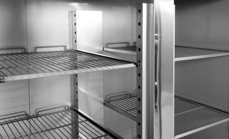 Pramoninis šaldytuvas nerūdijančio plieno | 1200L | 400W | 2 durys | 1340*810*2010 (YG-05220)