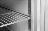 Pramoninis šaldytuvas nerūdijančio plieno | 1200L | 400W | 2 durys | 1340*810*2010 (YG-05220)