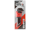 L tipo raktų rinkinys | S2 | T-Star (Torx) su skylėm T10 - T50 | 9 vnt (YT-05680)