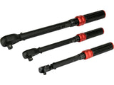 Dinamometrinių raktų 1/4", 3/8", 1/2" ir galvučių 17-24 mm rinkinys | 9 vnt (YT-07716)
