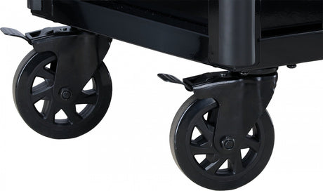 Mobili įrankių spintelė dirbtuvėms su mediniu stalviršiu | 20 stalčių (YT-09006)