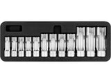 Specializuotų galvučių rinkinys su išpjova | 9.5 mm (3/8") | 8 - 19 mm | 12 vnt. (YT-17505)