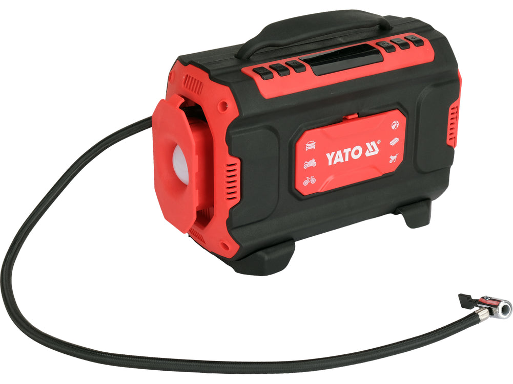 3-in-1 automobilinis kompresorius | 12 V / 230 V | LED | su oro siurbliu ir pūtimo funkcija (YT-73451)