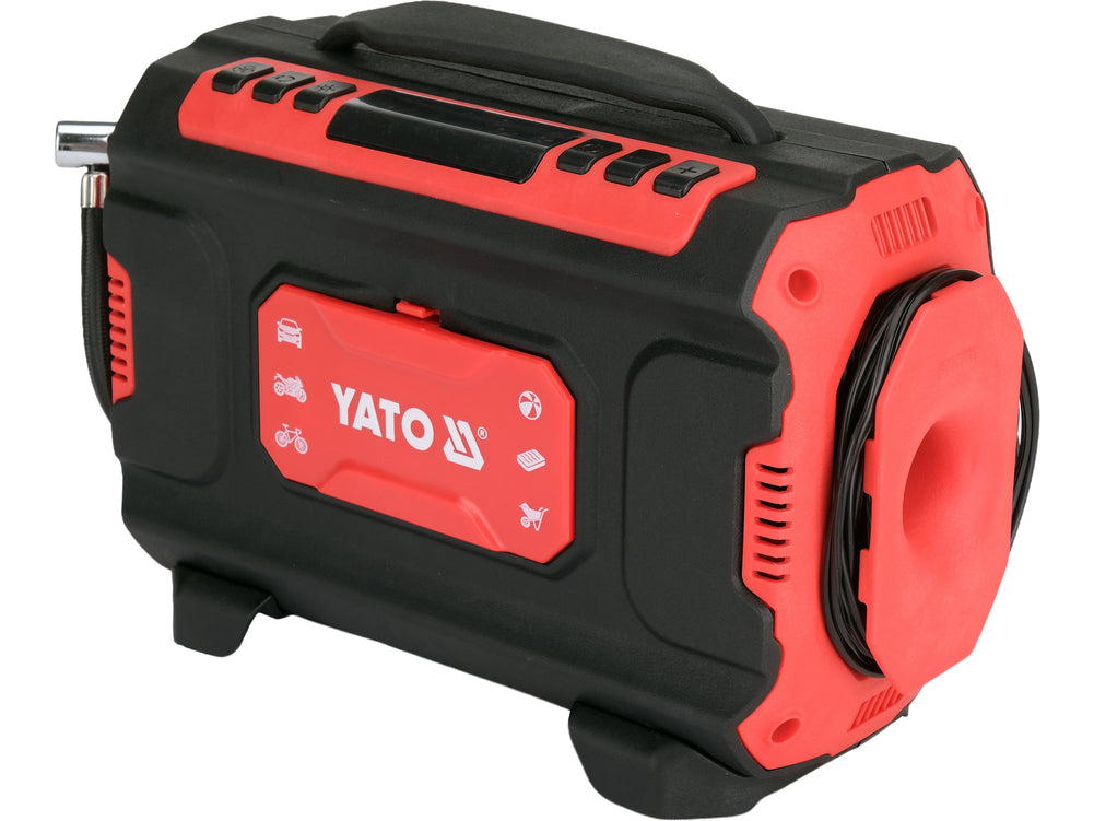 3-in-1 automobilinis kompresorius | 12 V / 230 V | LED | su oro siurbliu ir pūtimo funkcija (YT-73451)