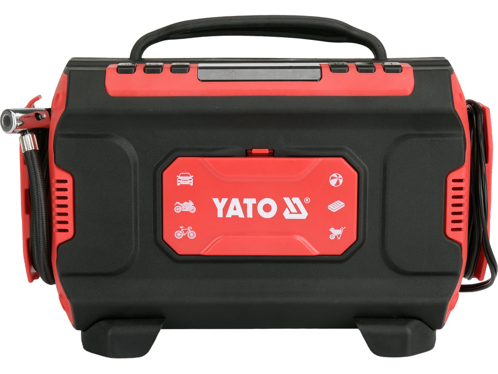3-in-1 automobilinis kompresorius | 12 V / 230 V | LED | su oro siurbliu ir pūtimo funkcija (YT-73451)