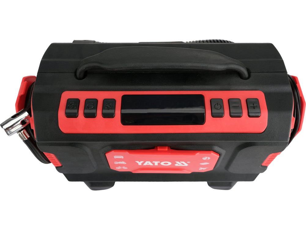 3-in-1 automobilinis kompresorius | 12 V / 230 V | LED | su oro siurbliu ir pūtimo funkcija (YT-73451)
