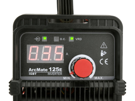 ArcMate 125E inverterinis MMA suvirinimo aparatas su RICHIP mikroprocesoriumi | 110 A (YT-81380)