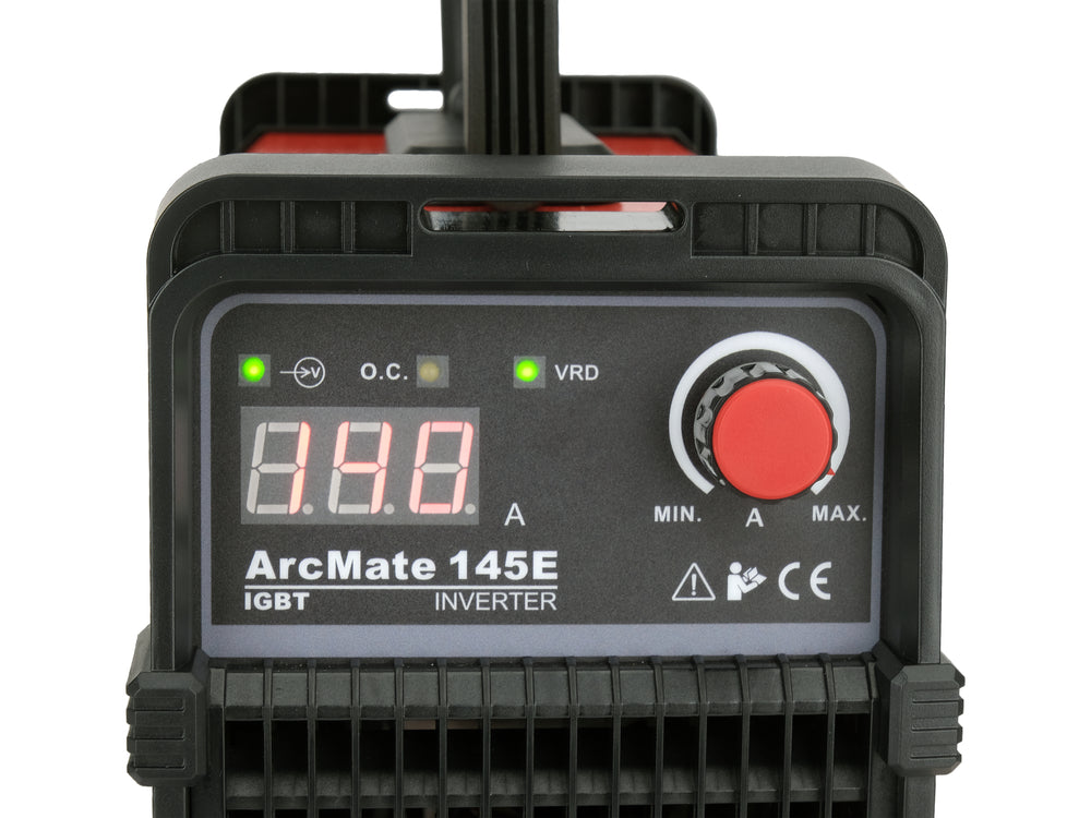 ArcMate 145E inverterinis MMA suvirinimo aparatas su RICHIP mikroprocesoriumi | 140 A (YT-81381)