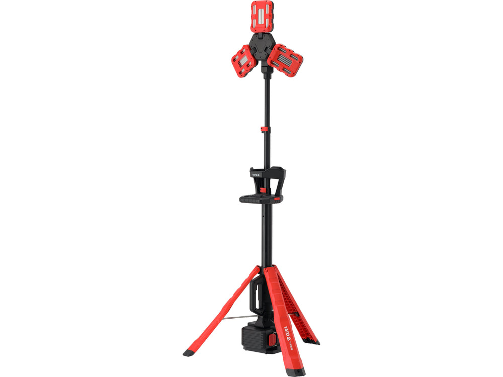 Hibridinis LED prožektorius su teleskopiniu stovu | 18 V / 230 V | 100 W | 10 000 lm (YT-818394)