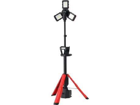 Hibridinis LED prožektorius su teleskopiniu stovu | 18 V / 230 V | 100 W | 10 000 lm (YT-818394)