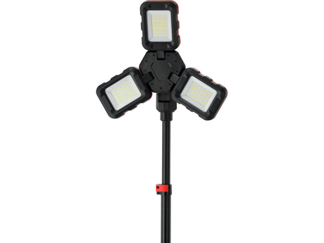 Hibridinis LED prožektorius su teleskopiniu stovu | 18 V / 230 V | 100 W | 10 000 lm (YT-818394)