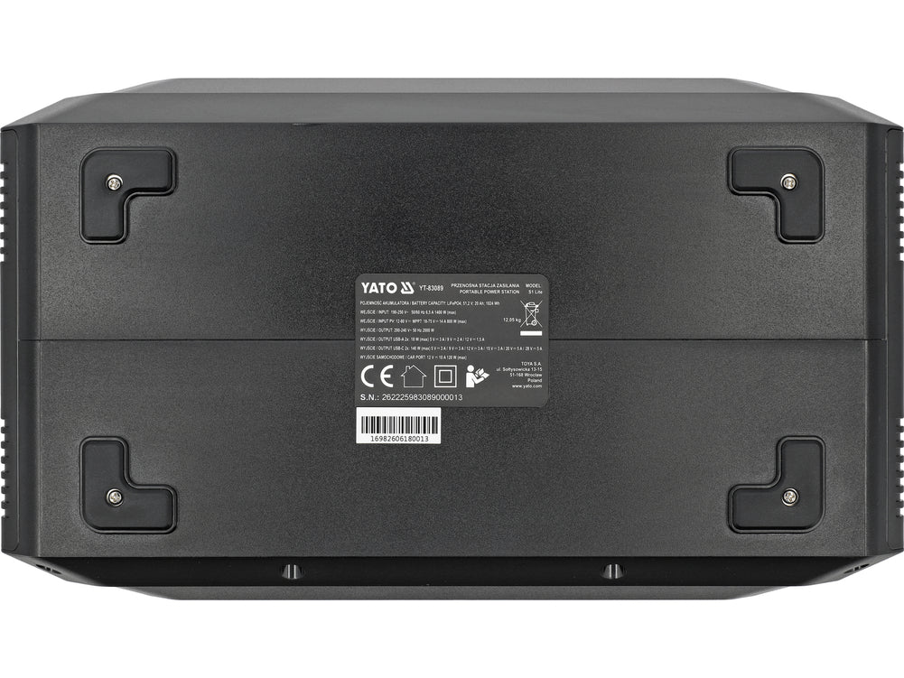 Nešiojama elektros energijos stotelė / LiFePO4 baterija | 1024 Wh | 2000 W | EPS (YT-83089)