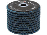 Šlifavimo diskas lapelinis | ZIRCONIUM | P40 | 125X22mm | 10 vnt (YT-833000)