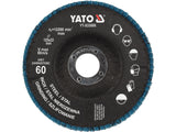 Šlifavimo diskas lapelinis | ZIRCONIUM | P60 | 125X22mm | 10 vnt (YT-833001)
