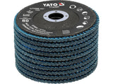 Šlifavimo diskas lapelinis | ZIRCONIUM | P80 | 125X22mm | 10 vnt (YT-833002)