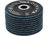 Šlifavimo diskas lapelinis | ZIRCONIUM | P100 | 125X22mm | 10 vnt (YT-833003)