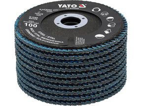Šlifavimo diskas lapelinis | ZIRCONIUM | P100 | 125X22mm | 10 vnt (YT-833003)