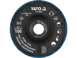 Šlifavimo diskas lapelinis | ZIRCONIUM | P100 | 125X22mm | 10 vnt (YT-833003)