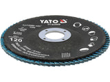 Šlifavimo diskas lapelinis | ZIRCONIUM | P120 | 125X22mm | 10 vnt (YT-833004)
