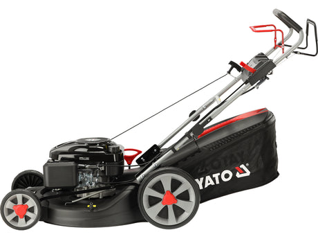 Benzininė savaeigė vejapjovė su ratų pavara | 56 cm | 3,5 kW 196 cm³ Loncin variklis | 4-in-1 (YT-85506)