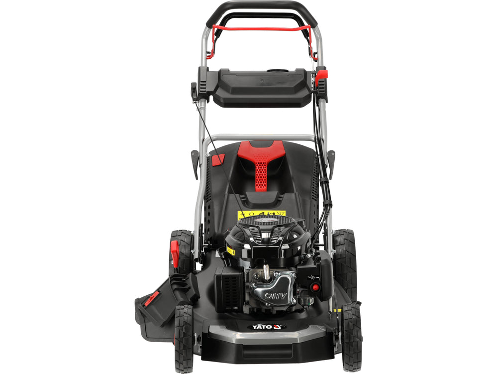 Benzininė savaeigė vejapjovė su ratų pavara | 56 cm | 3,5 kW 196 cm³ Loncin variklis | 4-in-1 (YT-85506)