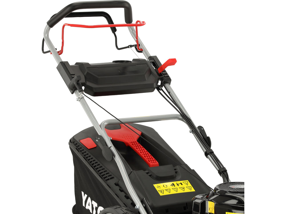 Benzininė savaeigė vejapjovė su ratų pavara | 56 cm | 3,5 kW 196 cm³ Loncin variklis | 4-in-1 (YT-85506)