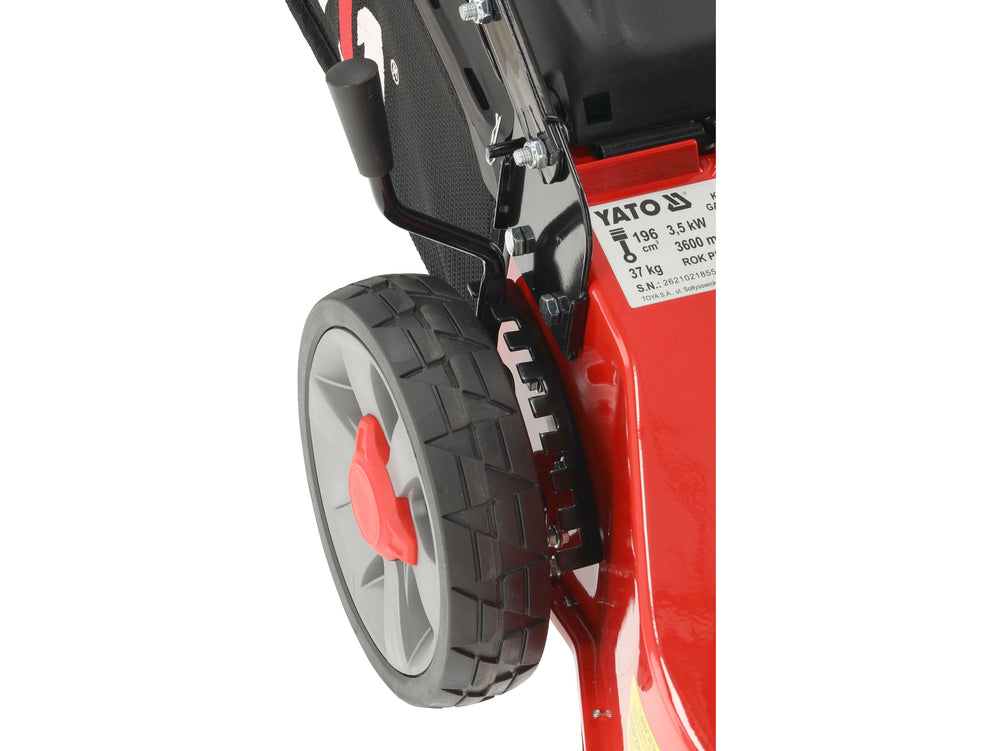 Benzininė savaeigė vejapjovė su ratų pavara | 48 cm | 3,5 kW 196 cm³ Loncin variklis | 3-in-1 (YT-85507)