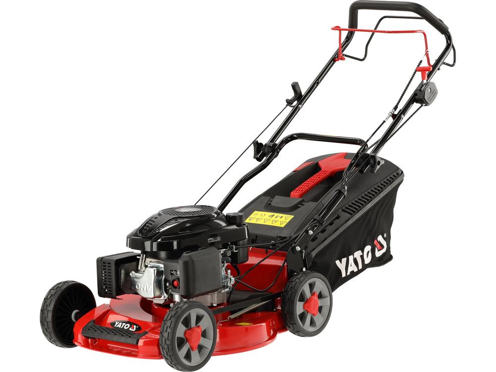 Benzininė savaeigė vejapjovė su ratų pavara | 48 cm | 3,5 kW 196 cm³ Loncin variklis | 3-in-1 (YT-85507)