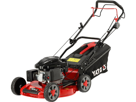 Benzininė savaeigė vejapjovė su ratų pavara | 48 cm | 3,5 kW 196 cm³ Loncin variklis | 3-in-1 (YT-85507)