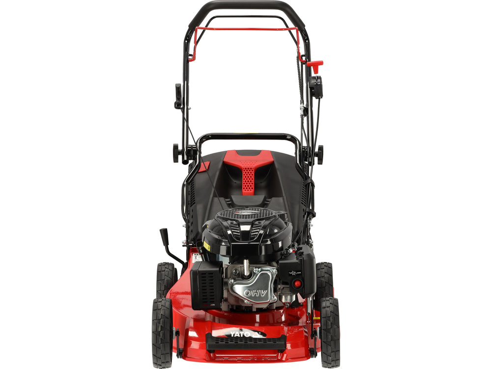 Benzininė savaeigė vejapjovė su ratų pavara | 48 cm | 3,5 kW 196 cm³ Loncin variklis | 3-in-1 (YT-85507)