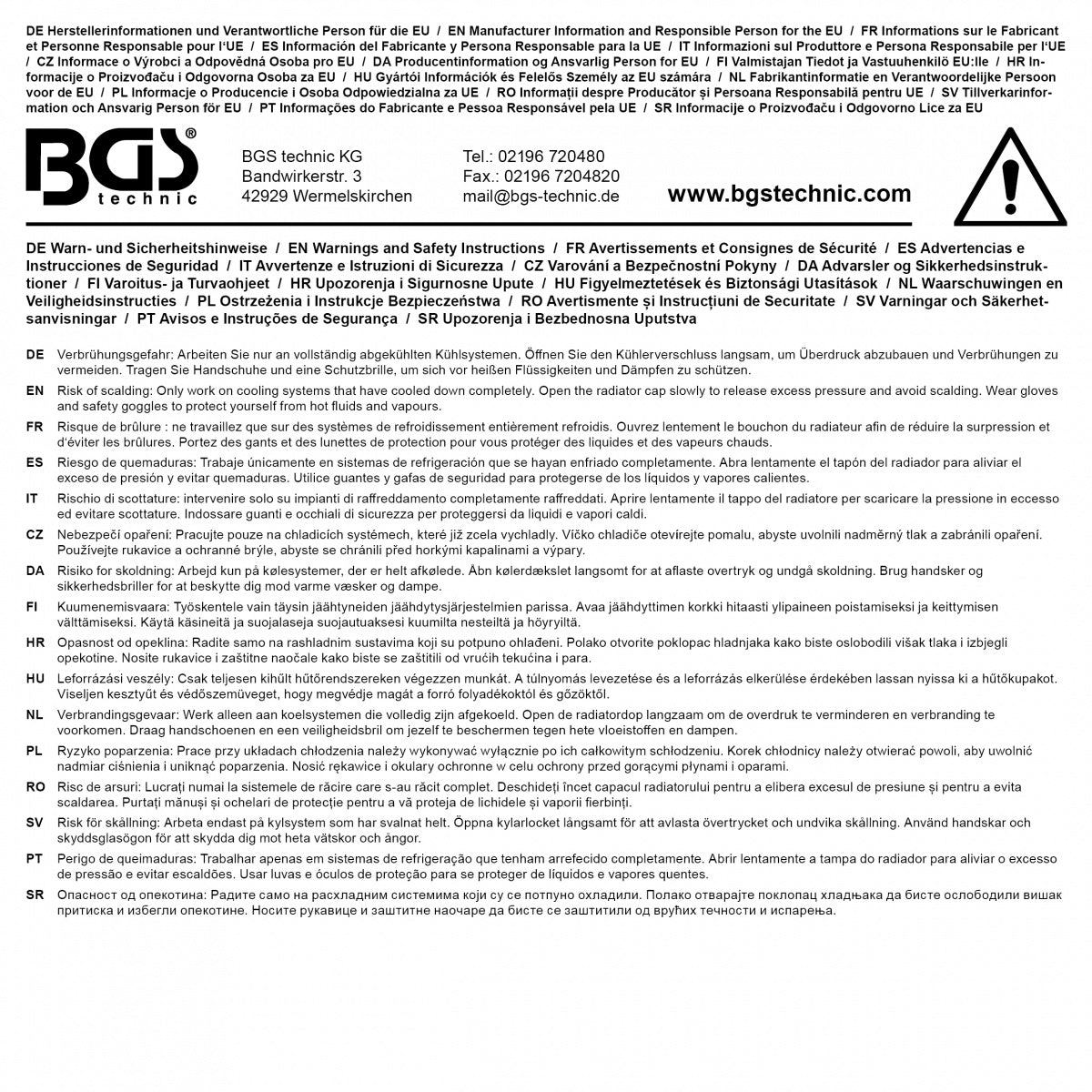 Aušinimo sistemos praplovimo ir valymo rinkinys | 12 vnt. (74593)