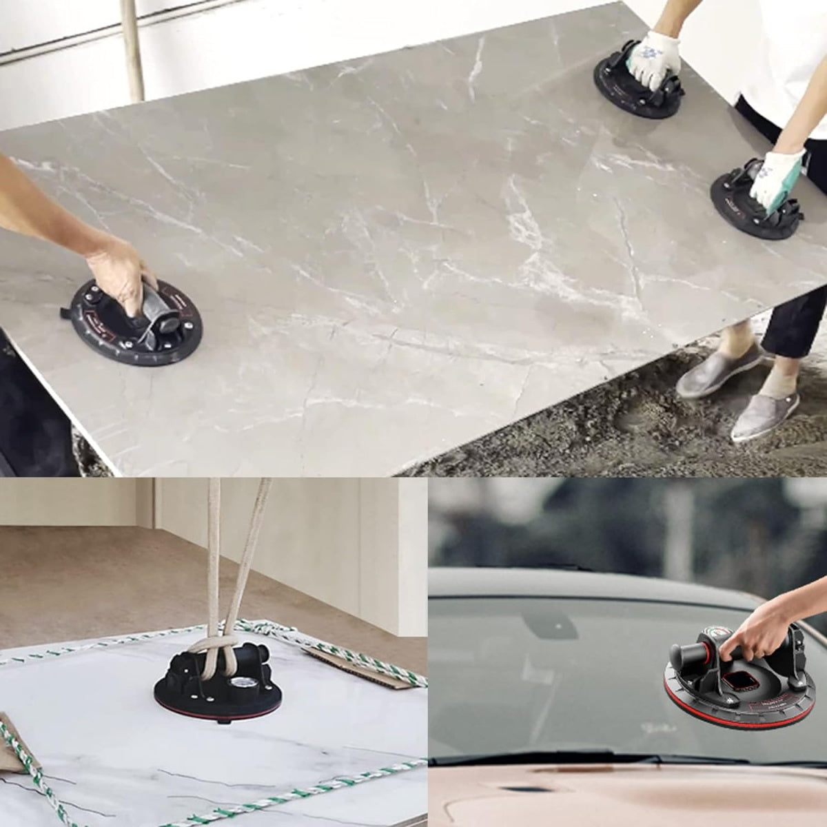 Prisisiurbiantis kėliklis | ypač stiprus | su manometru | 8“ | Ø 200 mm (VSC8G)