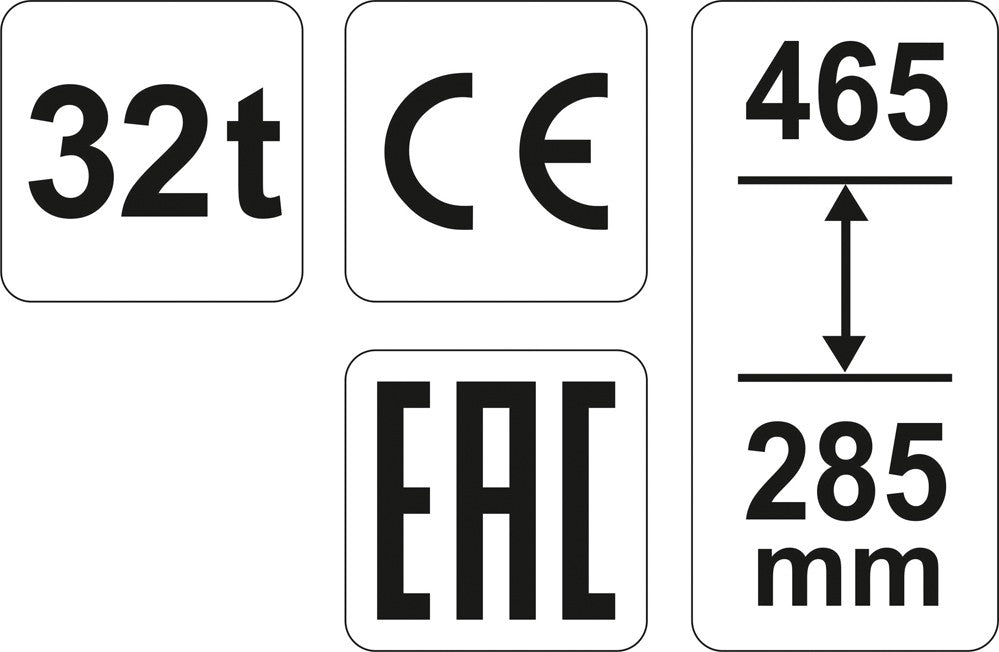 Hidraulinis cilindrinis domkratas | 32 t (YT-17008)