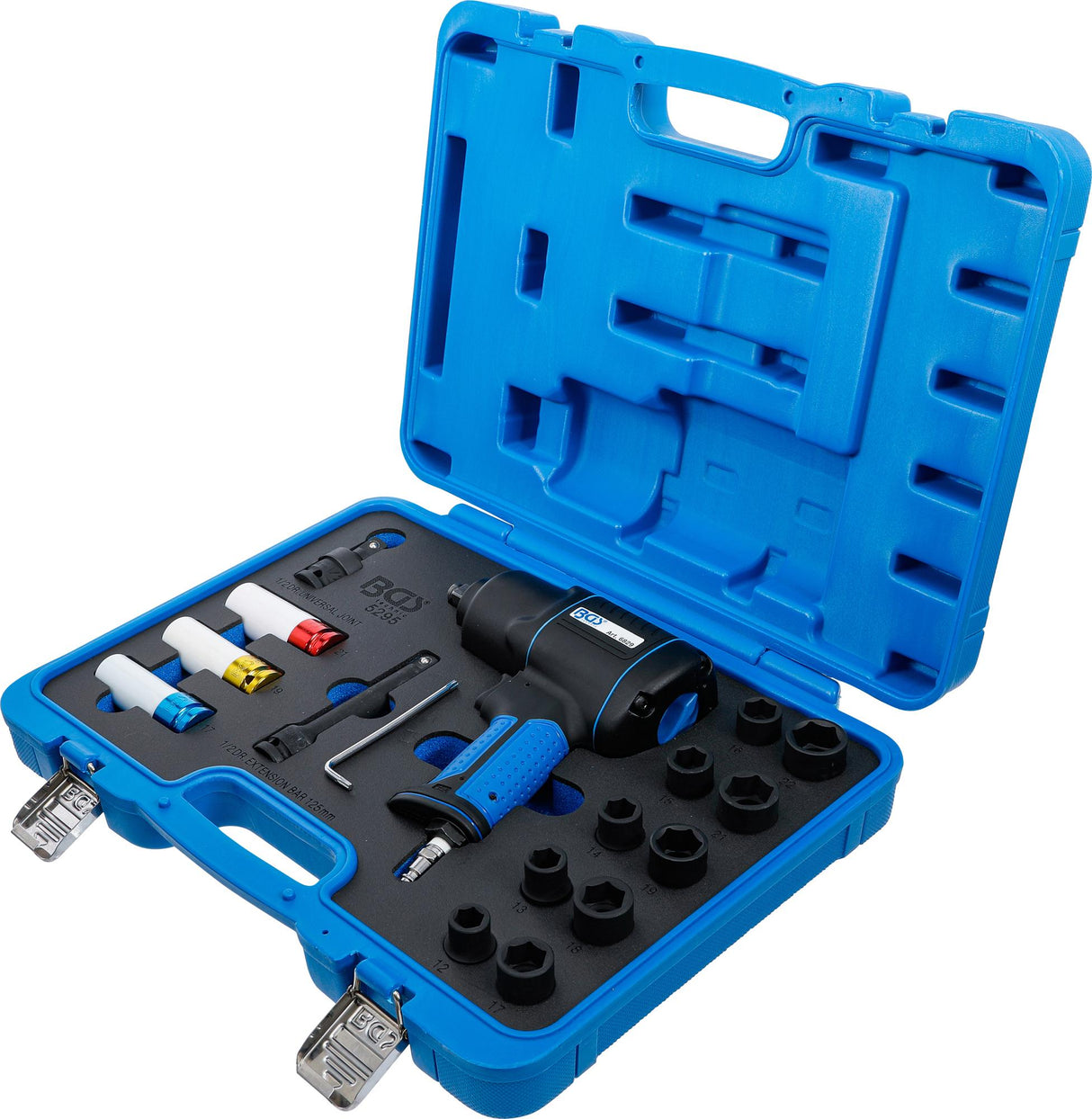 Smūginio veržliarakčio komplektas | 12,5 mm (1/2") | 1200 Nm | 16 vnt. (5295)